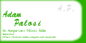 adam palosi business card